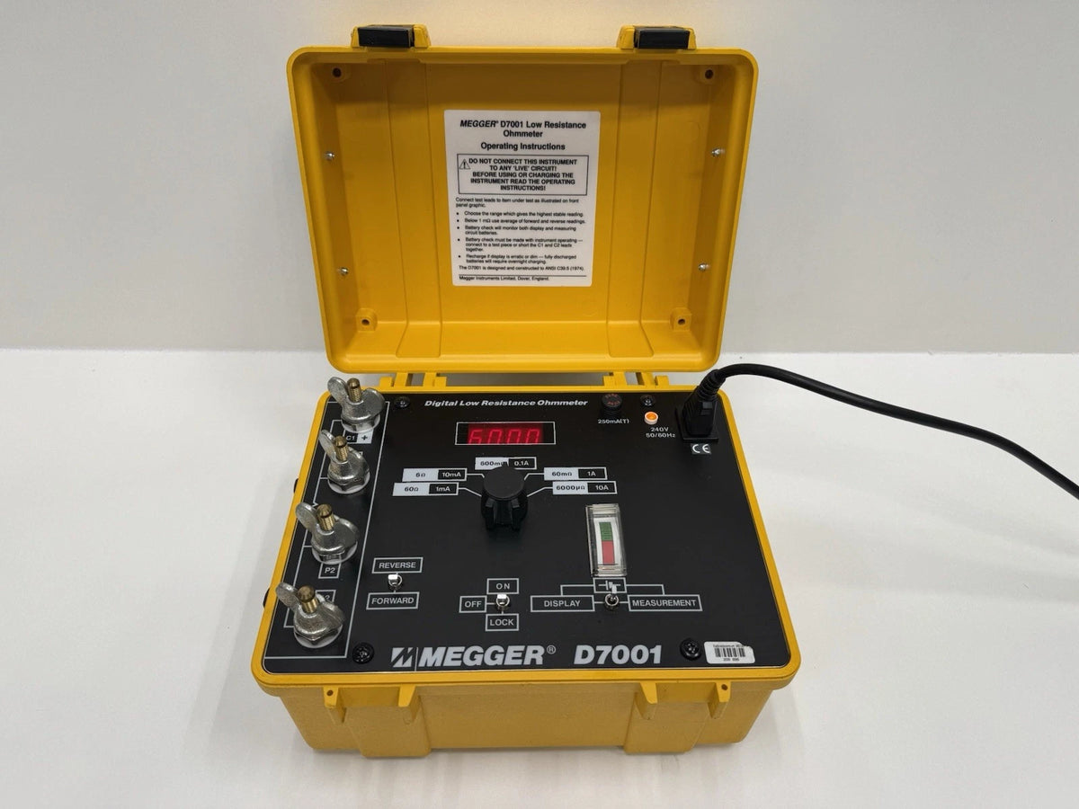 Megger D7001 Ducter Digital Low Resistance Ohmmeter Resistance Meter